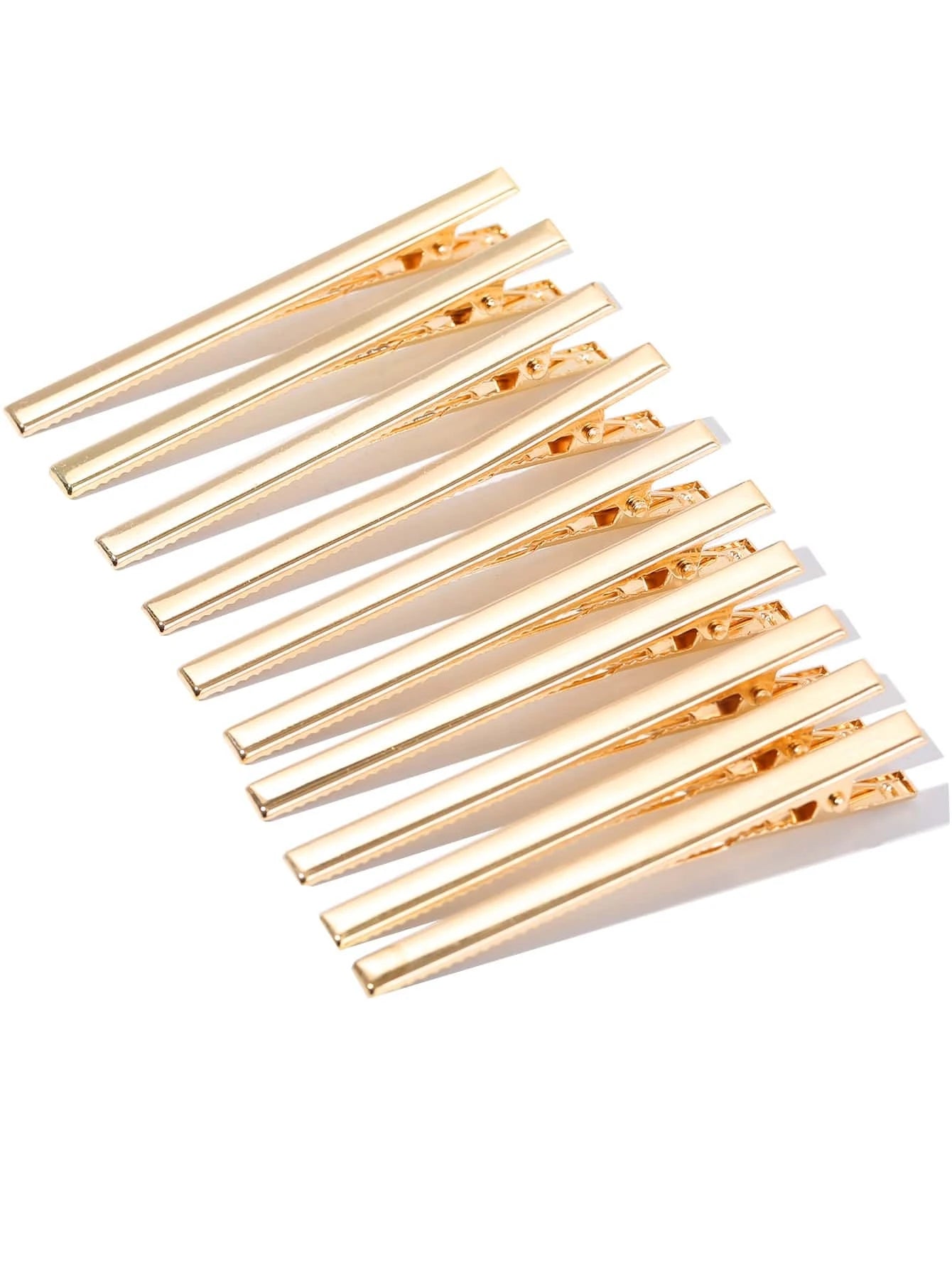 10 Næbklemmer i Gyldnet Metal - 8 cm