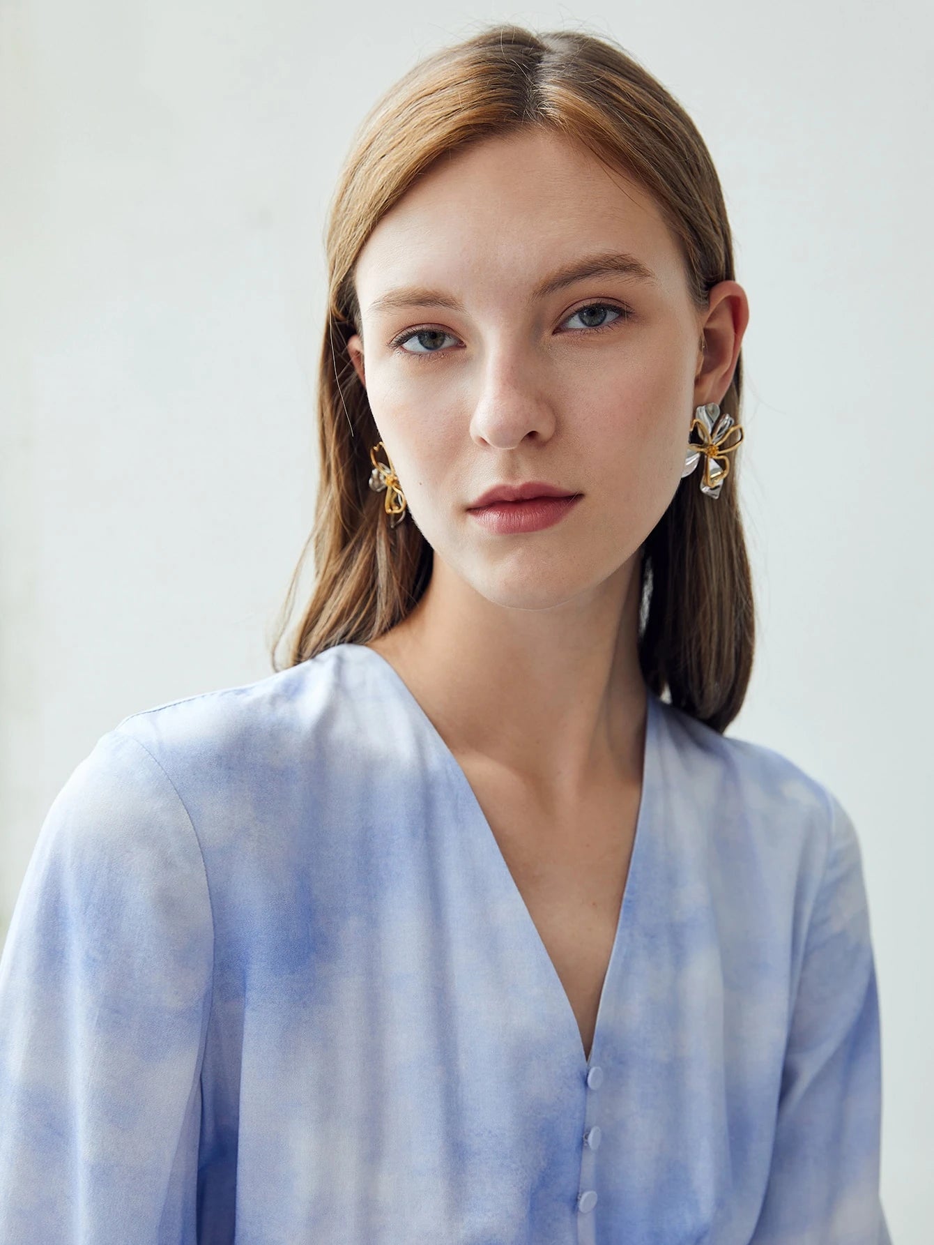 Store Statement Øreringe med Smukke Blomster