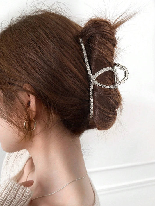 SÞlv Metal-HÄrklemme med Snoning & MÞnster