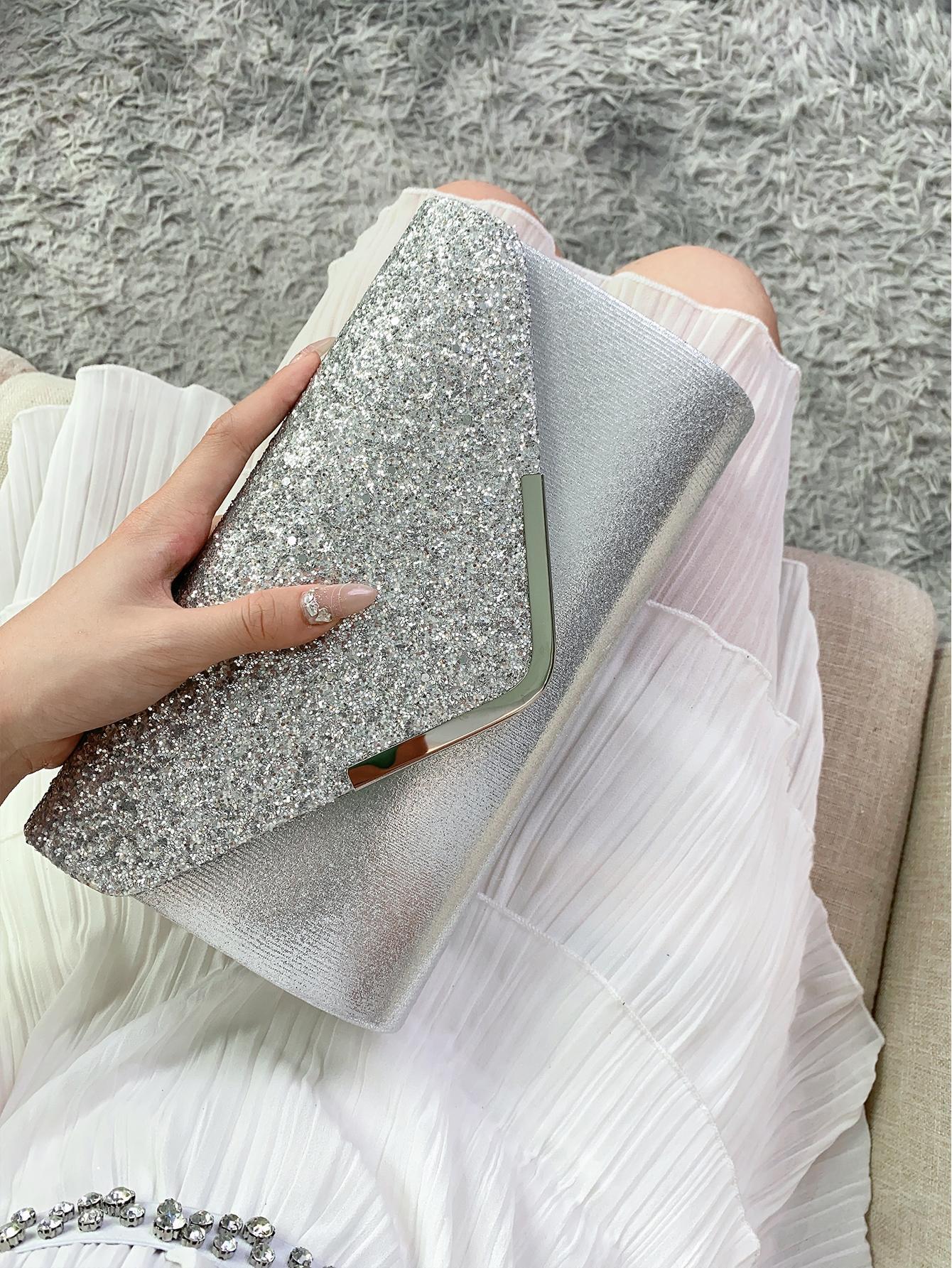 Clutch i SĂžlv & Glitter