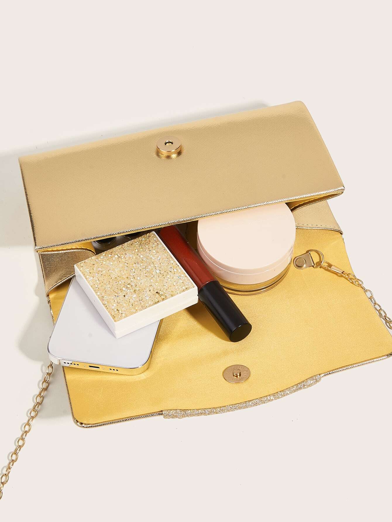 Clutch Taske - i Guld & Glitter