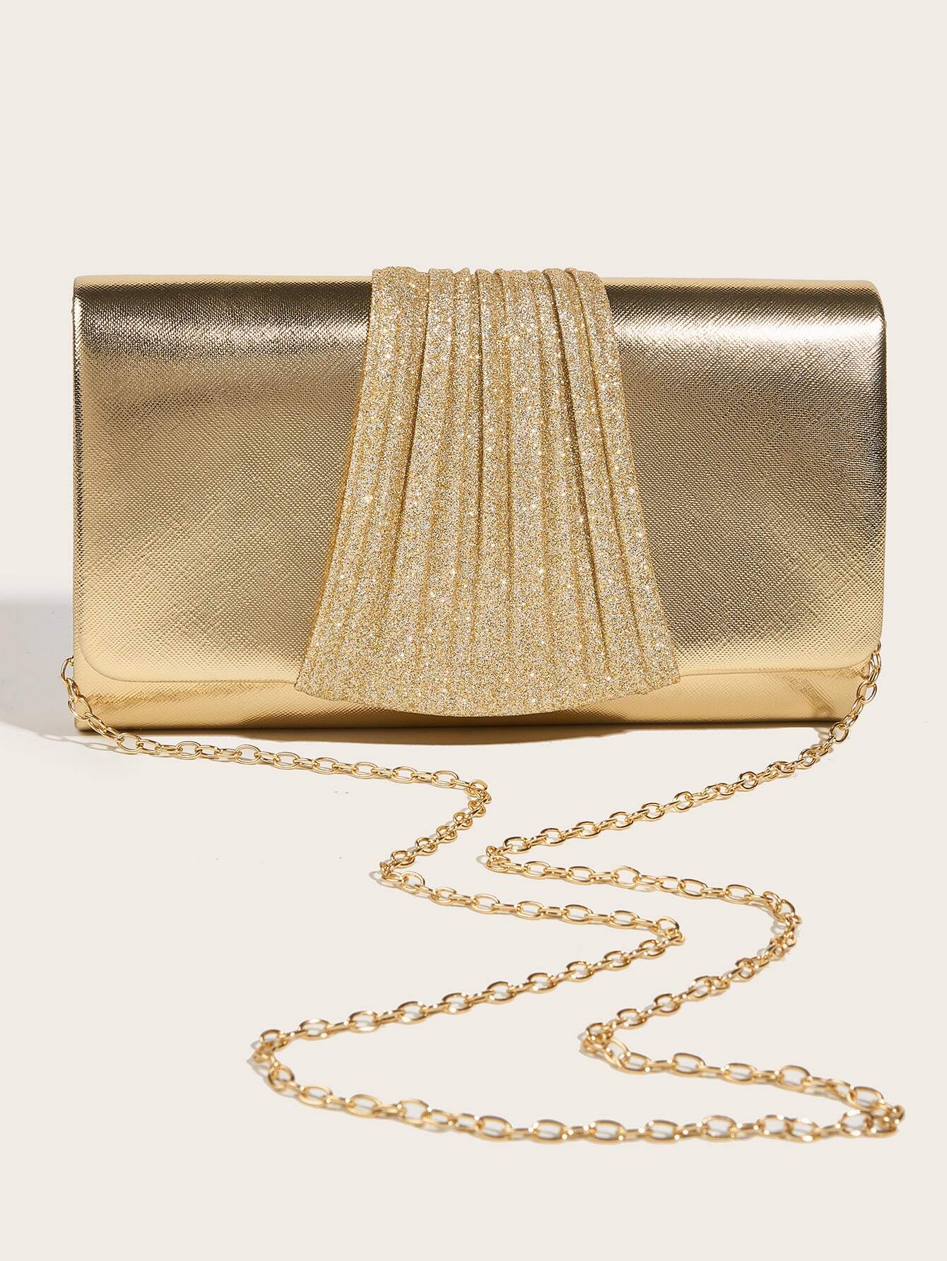 Clutch Taske - i Guld & Glitter