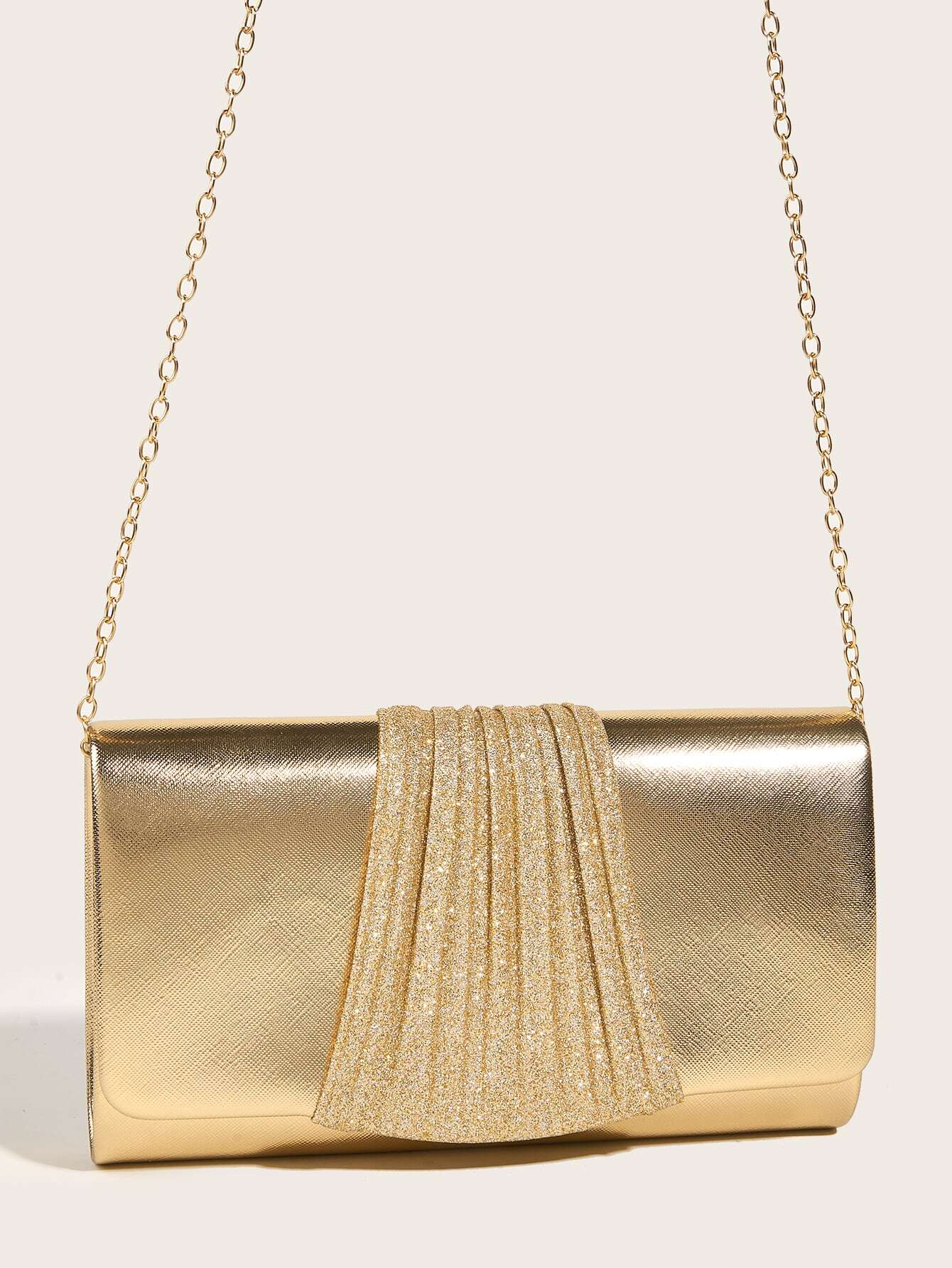 Clutch Taske - i Guld & Glitter