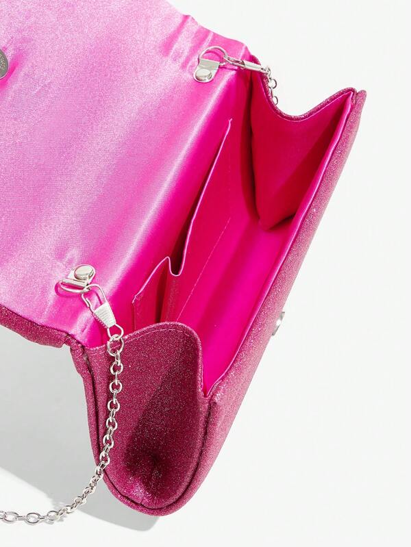 Clutch Taske - i Pink Glitter & Glans