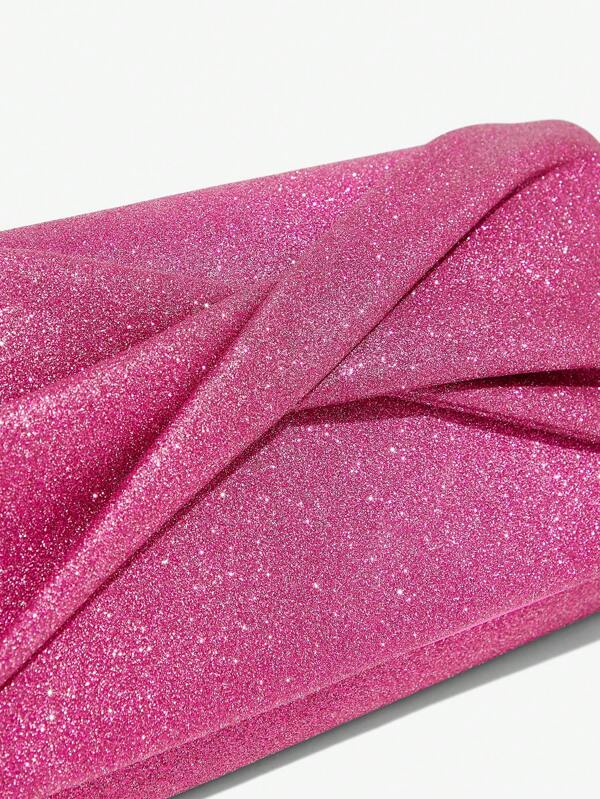 Clutch Taske - i Pink Glitter & Glans