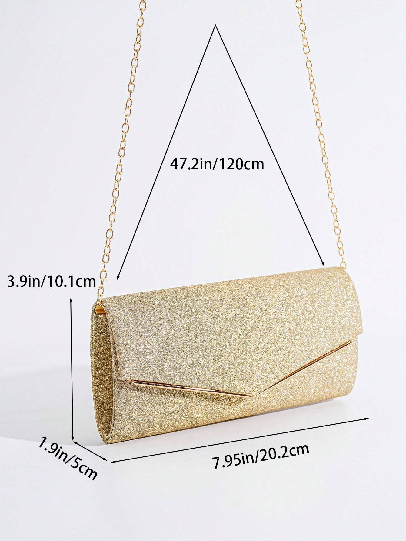 Clutch Taske - i Guld Glitter & Glans