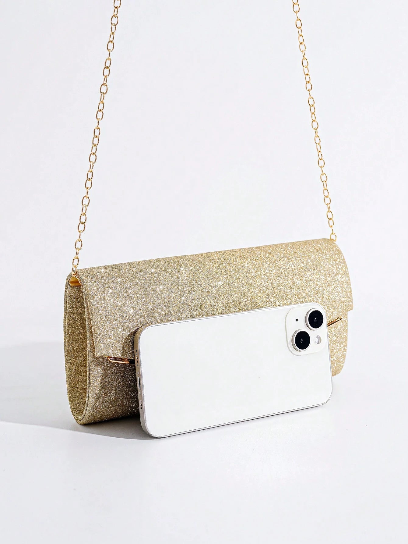 Clutch Taske - i Guld Glitter & Glans