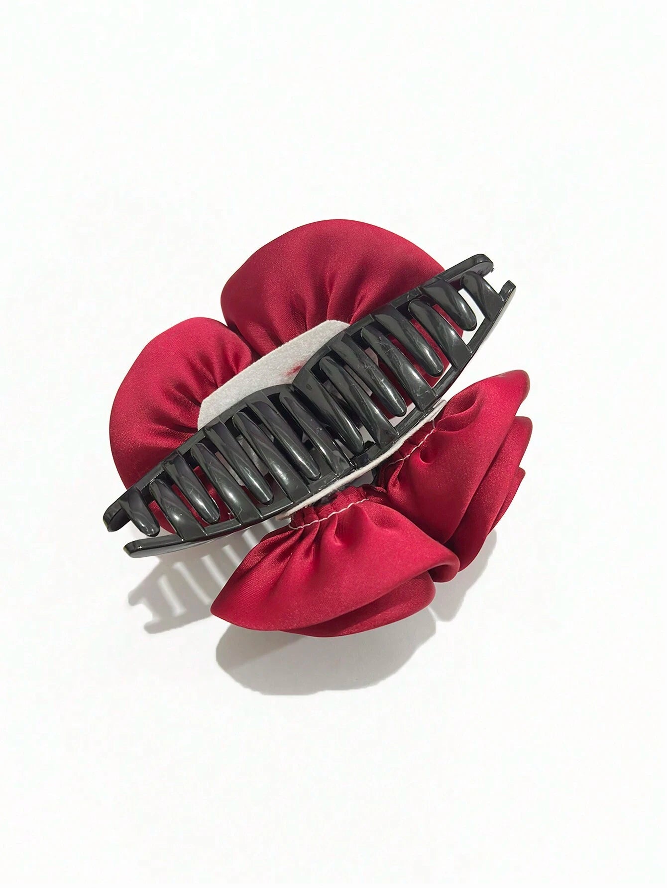 Hårklemme med Satin Roser - i Rød