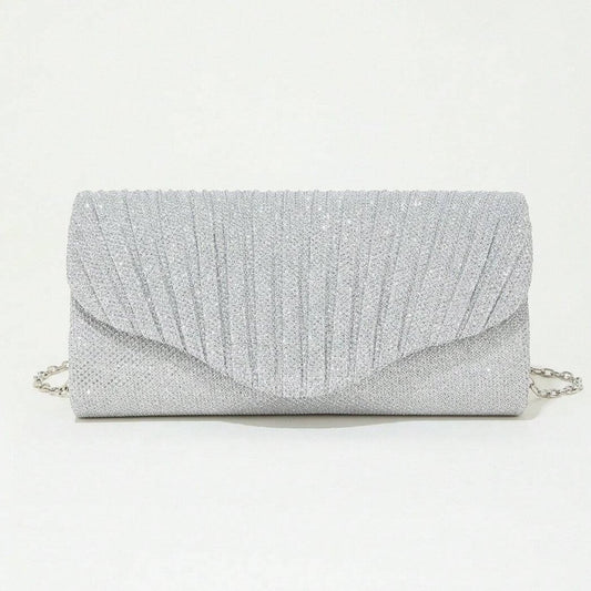 SĂžlv Glitter Clutch - Selskabstaske