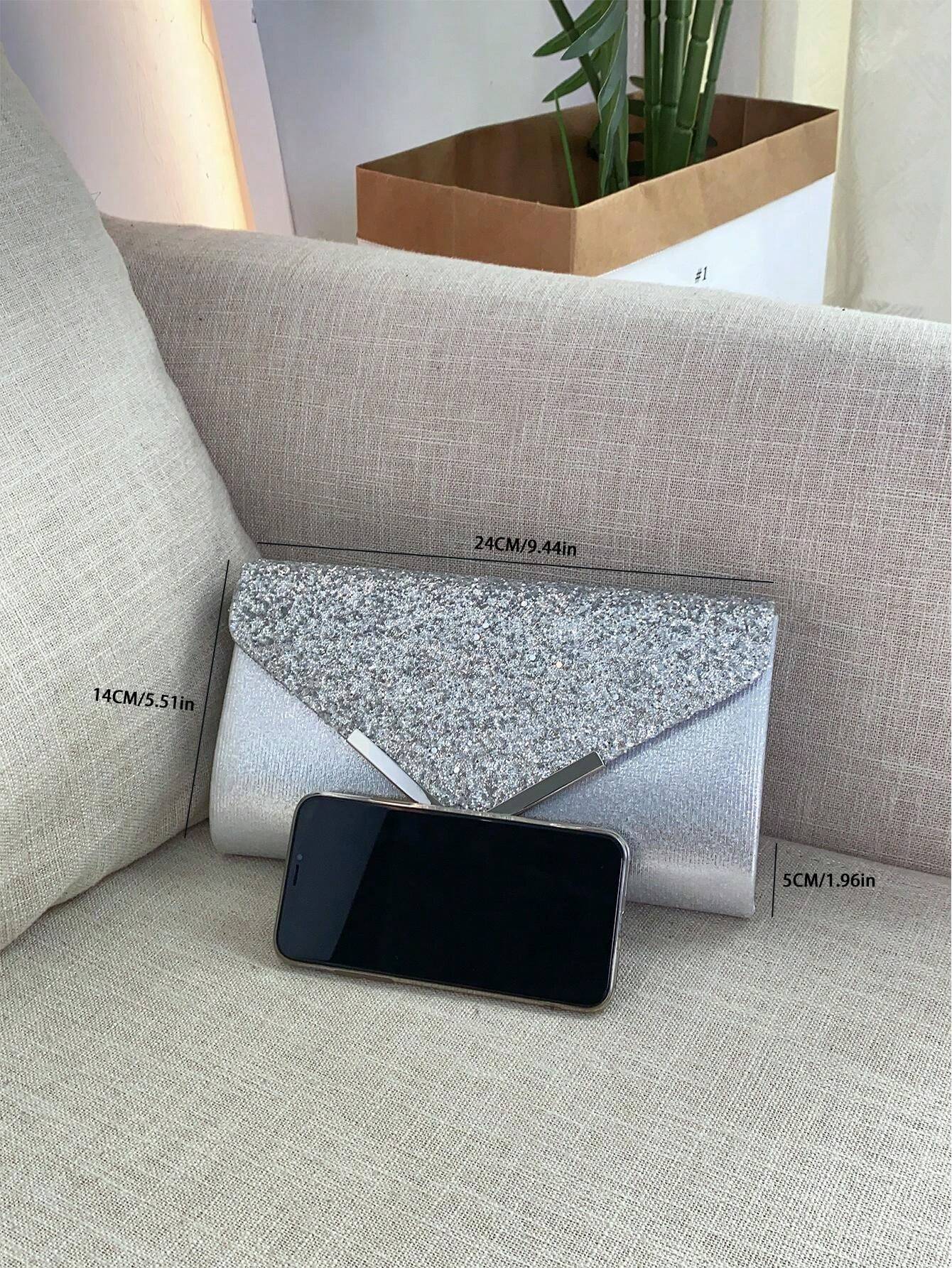 Clutch i SĂžlv & Glitter