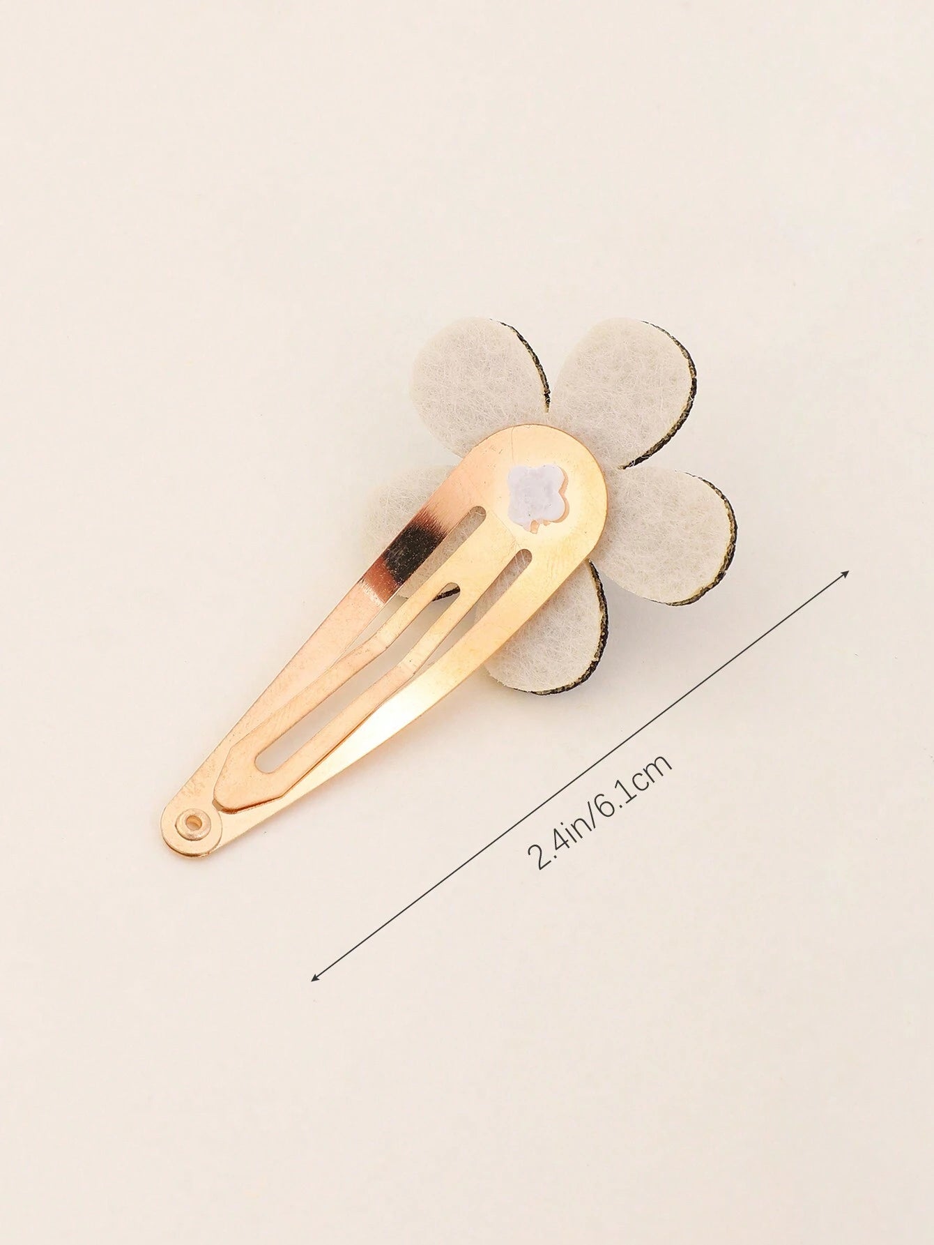 10 pcs Golden Hair Clips with Glitter Flowers