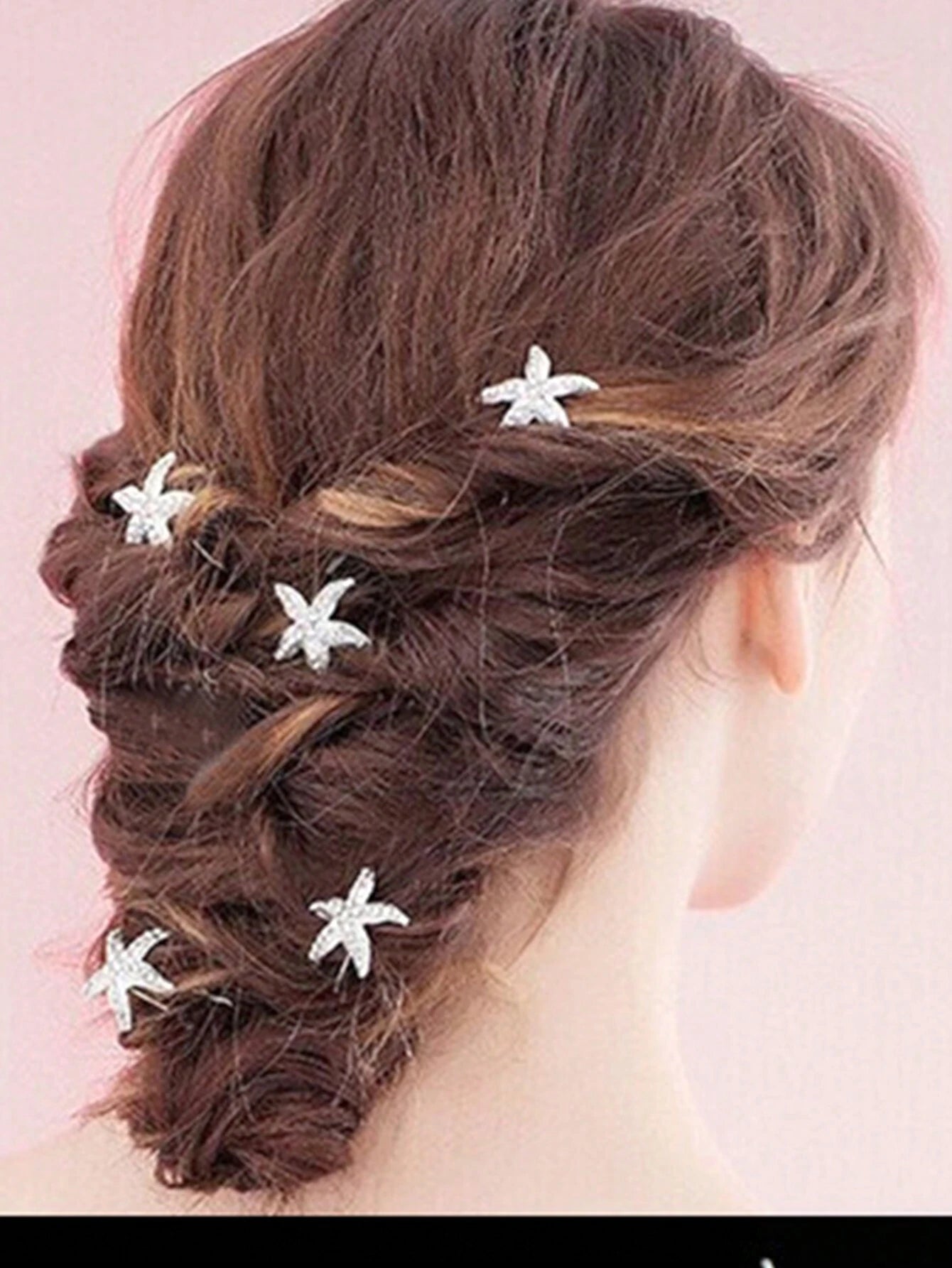 5 Stk Sølv Hårnåle med Søstjerner