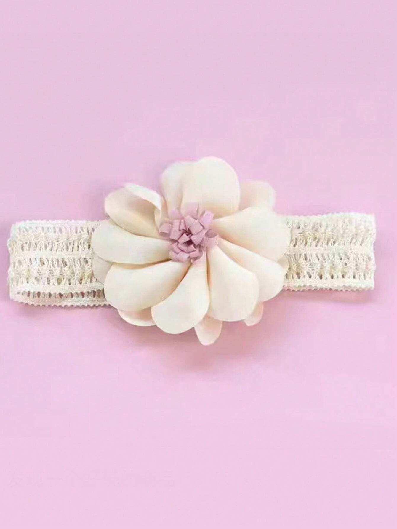 Baby Hårbånd - Blomst på Blonde-Hårbånd