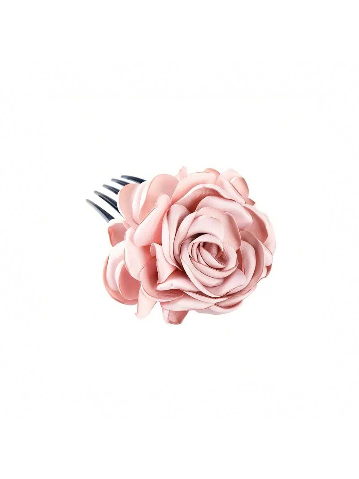 Lys Fersken Rose Hårblomst på Kam