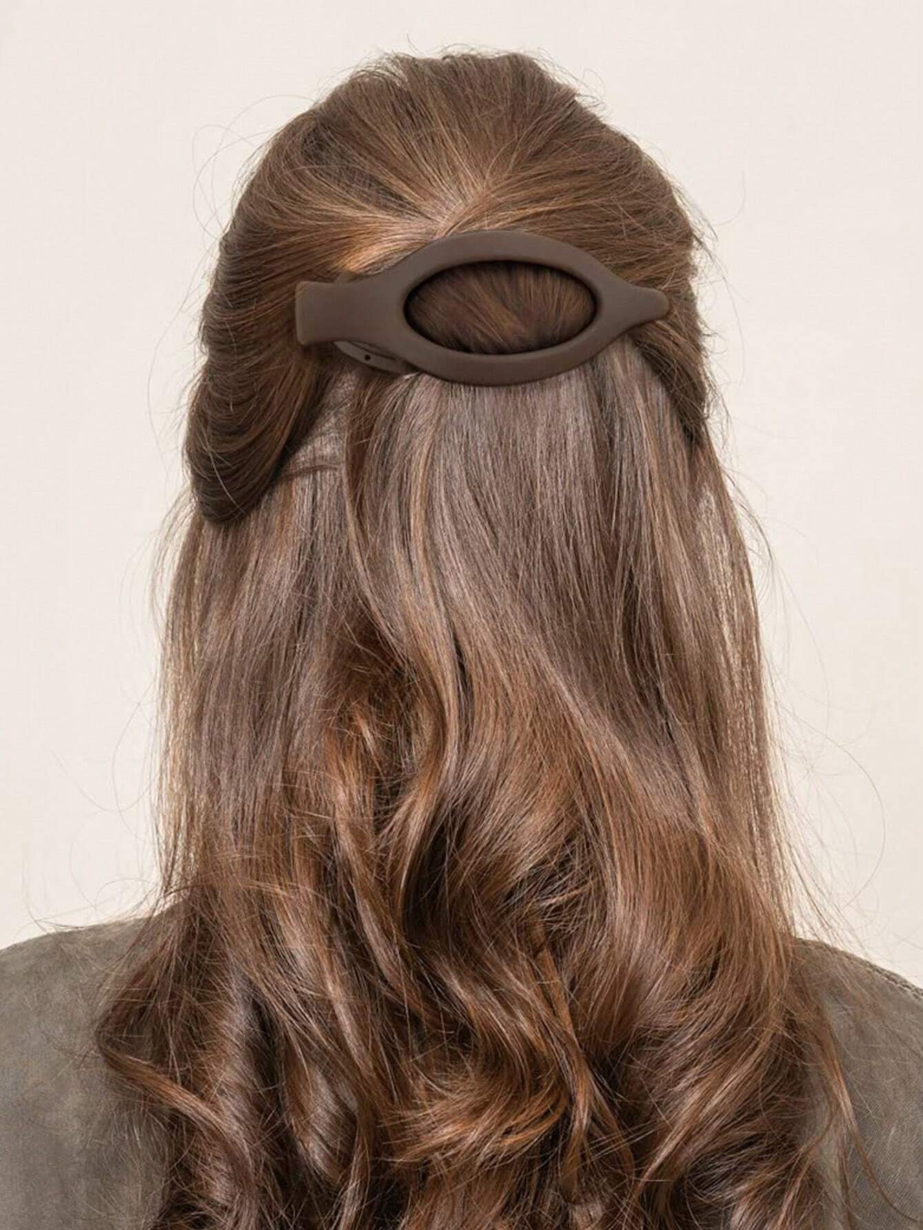 3 Store Hårklemmer - i Brun & Beige Farver