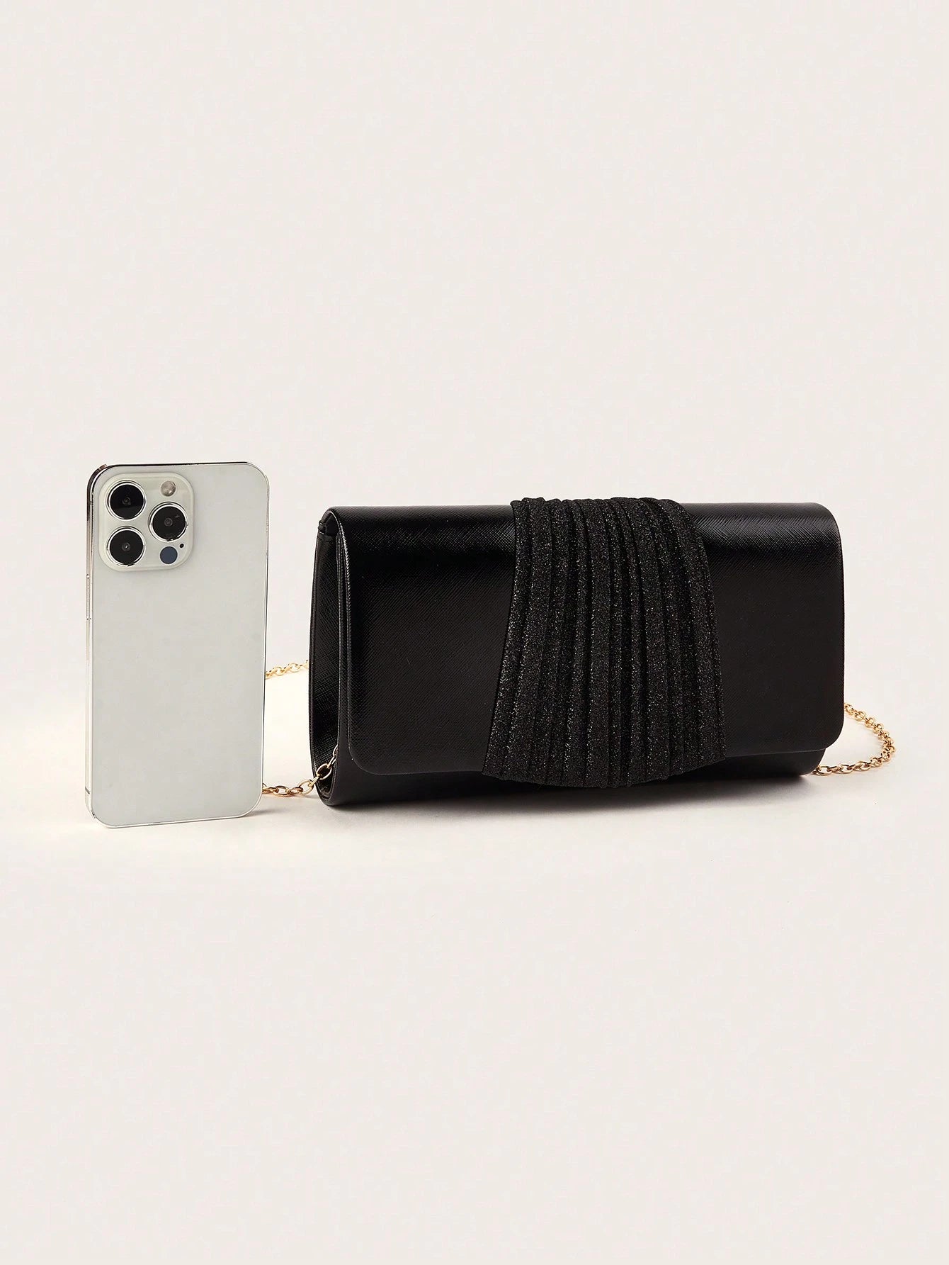 Clutch Taske - i Sort & Glitter