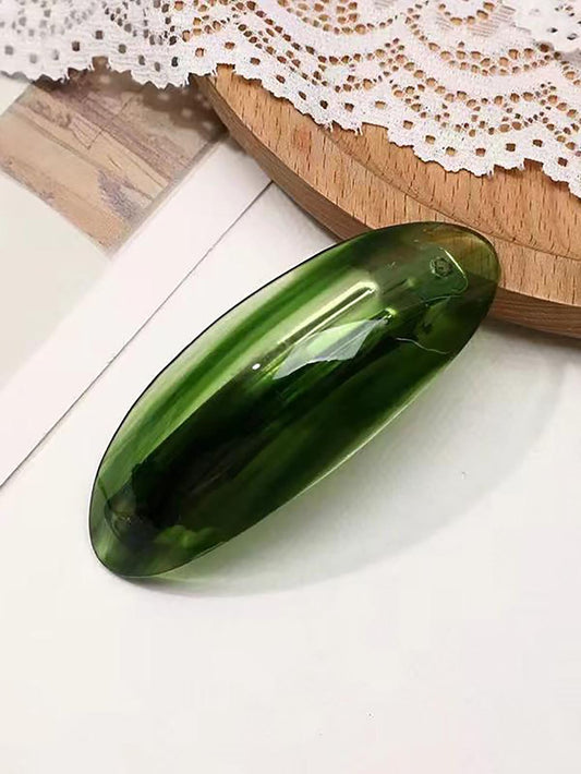 Stort Ovalt Patent HÄrspÊnde - i GrÞn