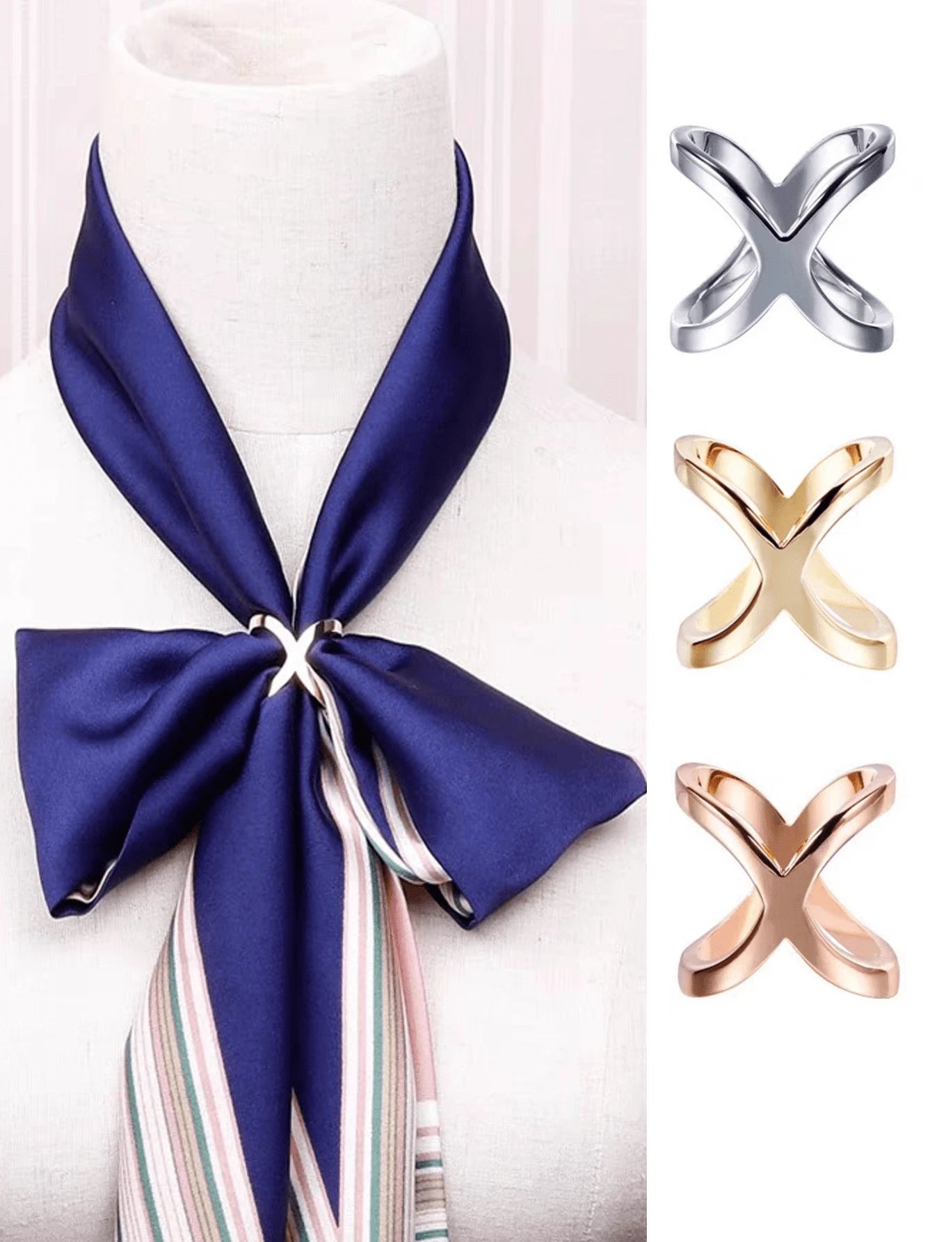 Spænde til Tørklæde - i Rosa Guld