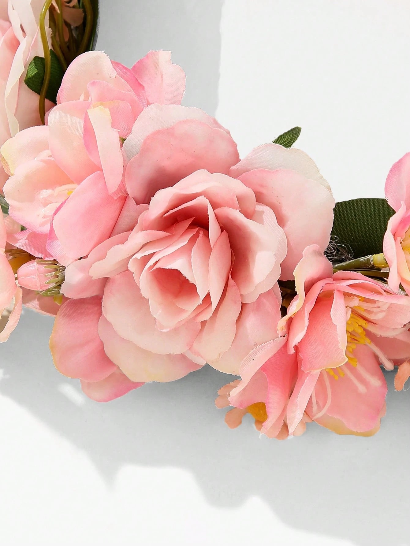 Rund Blomsterkrans med Lyserøde Blomster