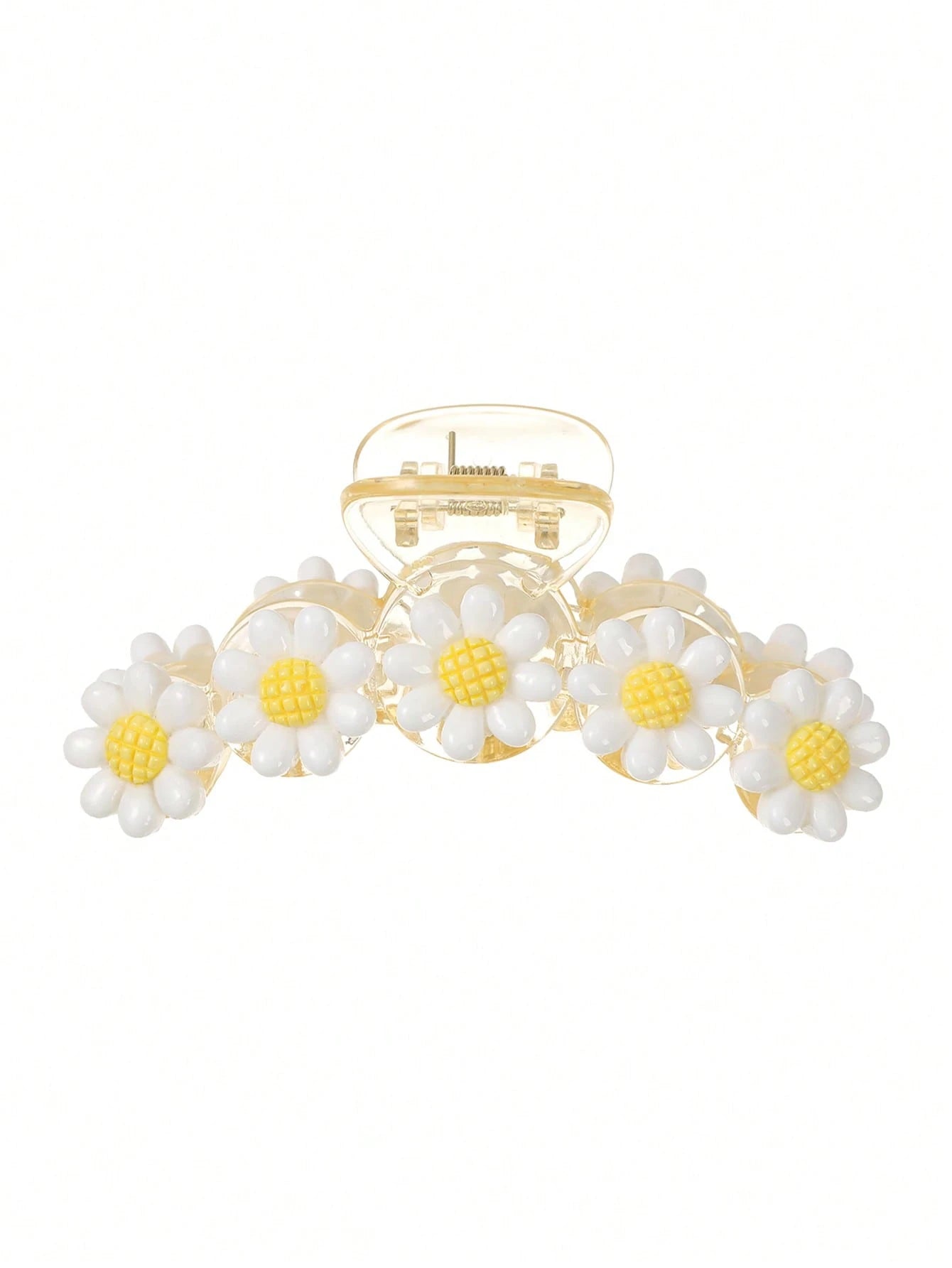 Lys Hårklemme med Hvide Daisy Blomster