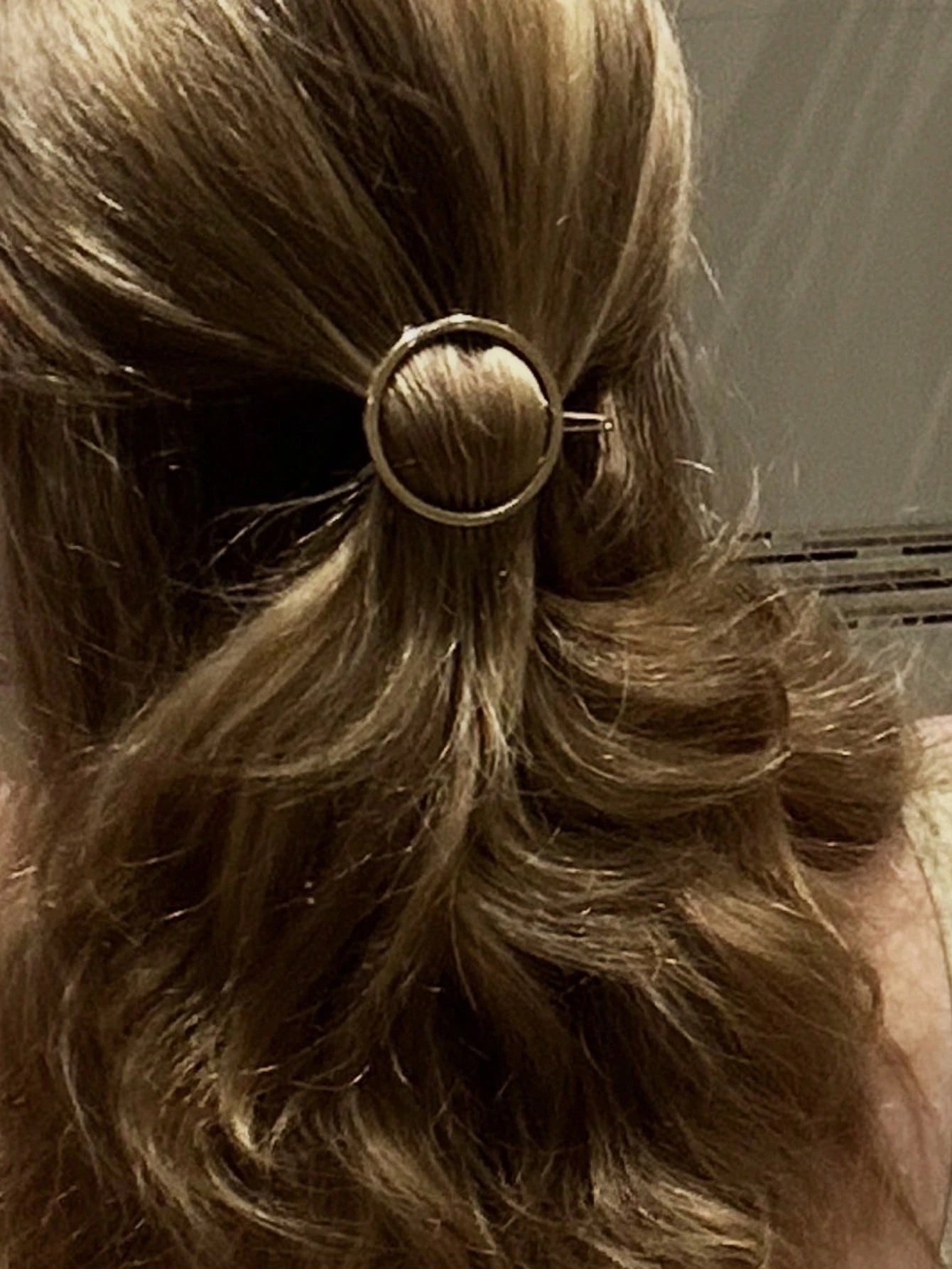 Golden Round Hair Clip