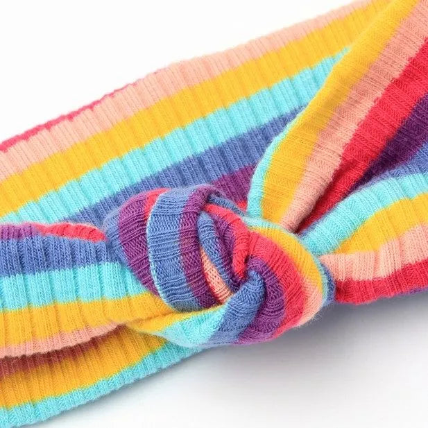 Hårbånd med Snoning & Striber i Friske Farver - Lille Pige