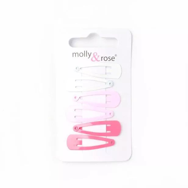 Mini-Hårspænder - i Hvid, Lyserød & Pink - 3 cm