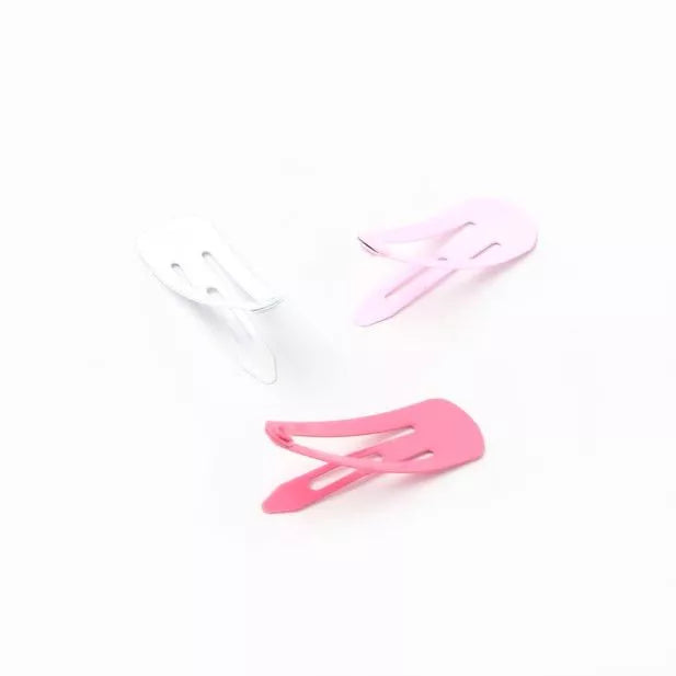 Mini-Hårspænder - i Hvid, Lyserød & Pink - 3 cm