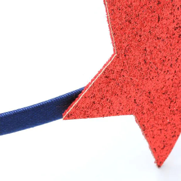Hårbøjle med Stjerner & Glitter i Regnbuefarver