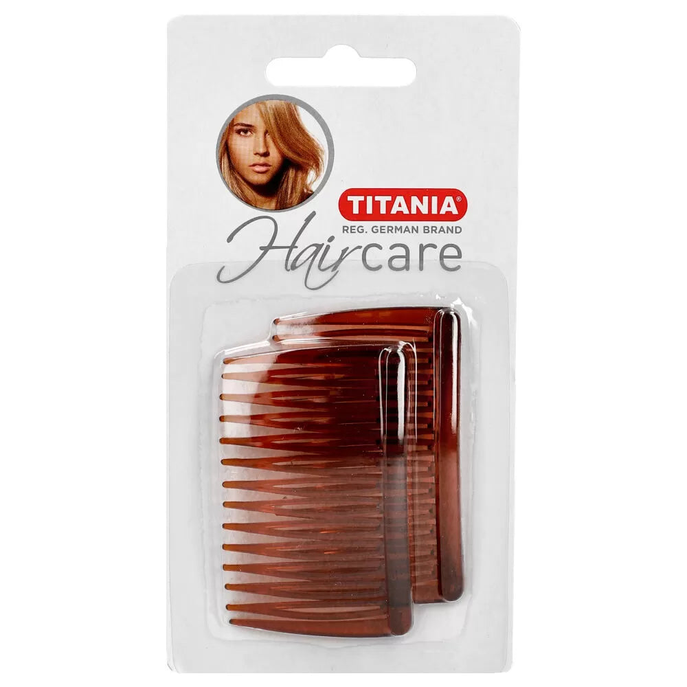 2 Hårkamme i Brun - 7 cm