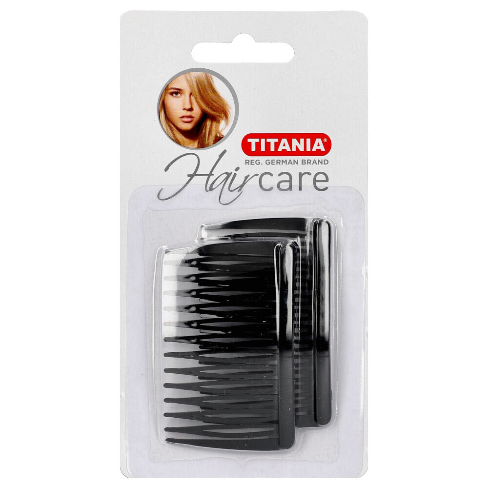 2 Hårkamme i Sort - 7 cm