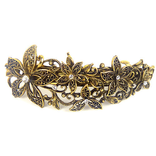 Gyldent PatentspĂŠnde m. Blomster & Perler - SofiaGaver.dk