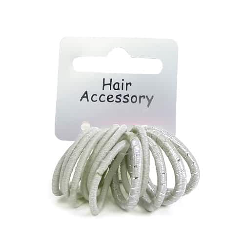 Små Mini-Hårelastikker - i Lyserød m. Sølv - SofiaGaver.dk