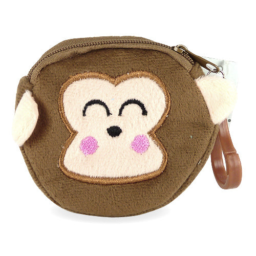 Wallet with Monkey in Soft Velour
