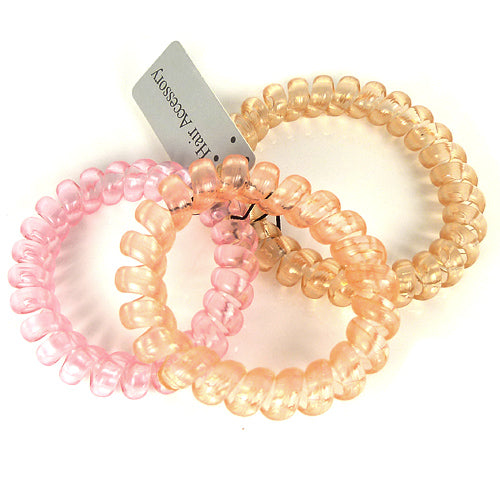 3 Spiral-Elastikker - i Fine Farver - SofiaGaver.dk