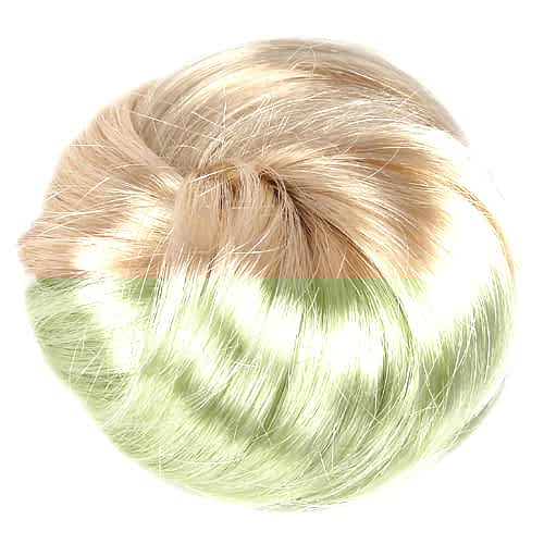 Knold m. Imiteret Hår - i Lys Blond - SofiaGaver.dk