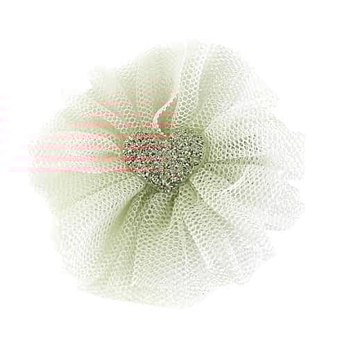 Hårklemme med Rosa Blomst & Glitter-Hjerte - TILBUD - SofiaGaver.dk