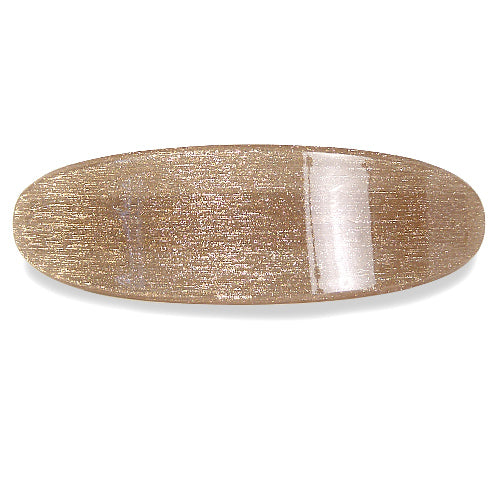 Stort Ovalt Patent Hårspænde - i Guld med Glitter-Glans - SofiaGaver.dk