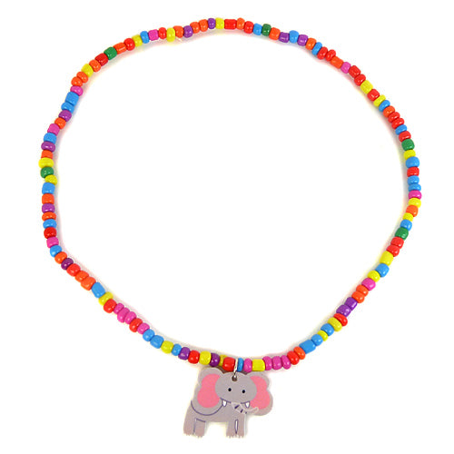 Perle Halskæde med Elefant Vedhæng - SofiaGaver.dk