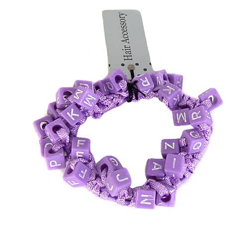 Lilla Hårelastik med Bogstav-Perler - SofiaGaver.dk