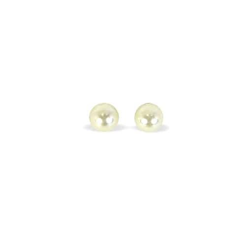Perle Ørestikker - 6 mm i Creme - SofiaGaver.dk