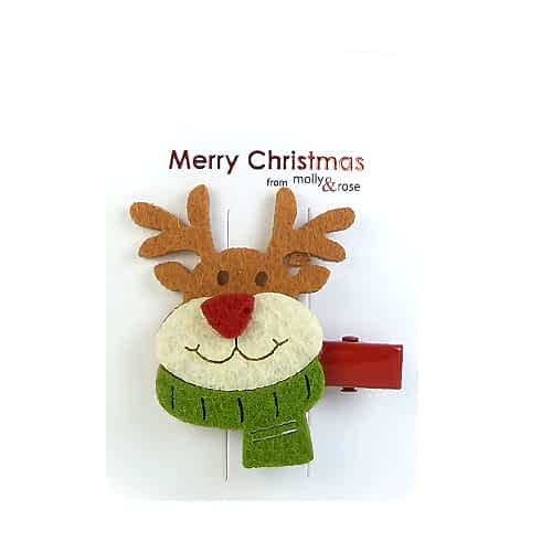 Reindeer Hair Clip - Christmas Hair Clip