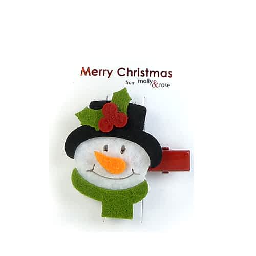 Hair clip with Snowman Christmas Hair clip
