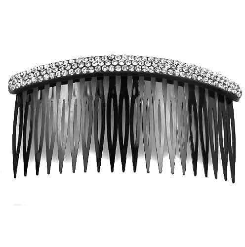 Sort Hårkam med Krystalperle-Design - SofiaGaver.dk