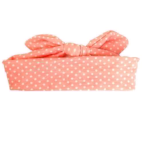 Jersey Hårbånd med Sløjfe & Prikker - Lille Pige - SofiaGaver.dk