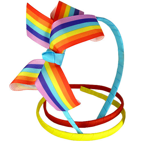 Sæt med Hårbøjler i Regnbue-Farver - SofiaGaver.dk