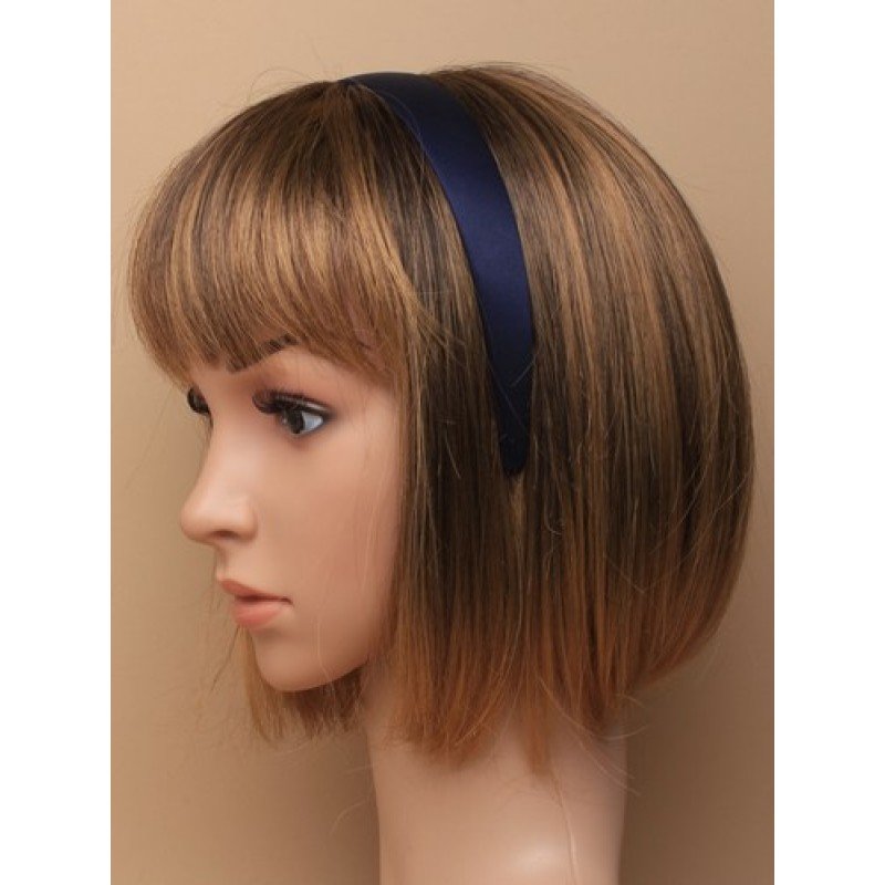 Klassisk Mørk Blå Stof-Hårbøjle - SofiaGaver.dk