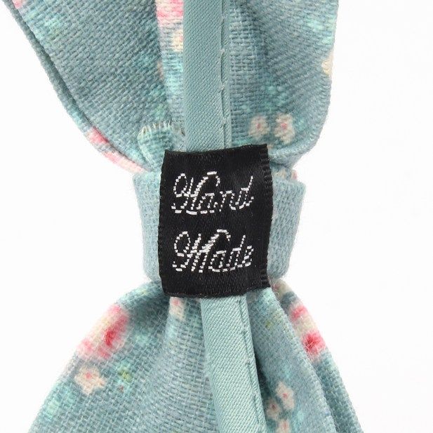 Satin-Hårbøjle med Blomstret Sløjfe - i Lyseblå - SofiaGaver.dk