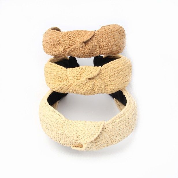 Hårbøjle med Knude - i Raffia Naturflet - SofiaGaver.dk