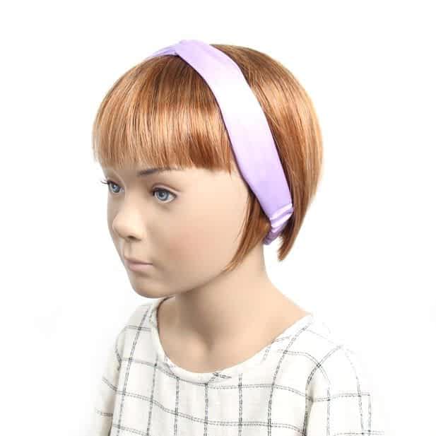 Hårbånd med Snoning - i Lyseblå Satin - SofiaGaver.dk